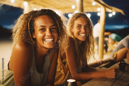 Adventurous Joy: Portrait of Laughing Women Travelers. © jfStock