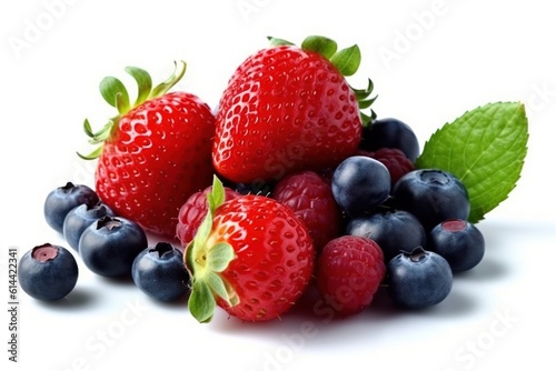 strawberries and blueberries. Generative AI