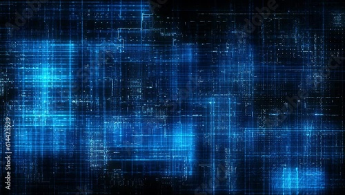 Digital Technology SciFy Blueprint Background Loop photo