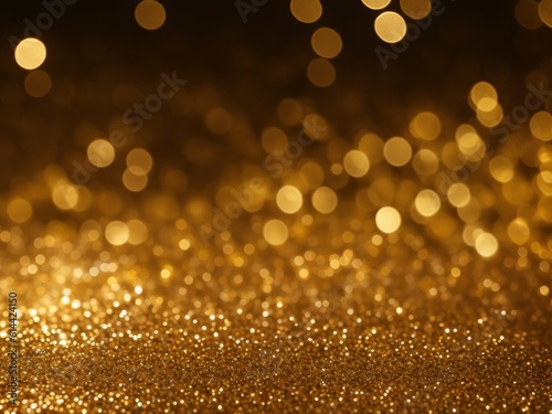 A picture of gold glitter with bokeh, created with generative ai, ki