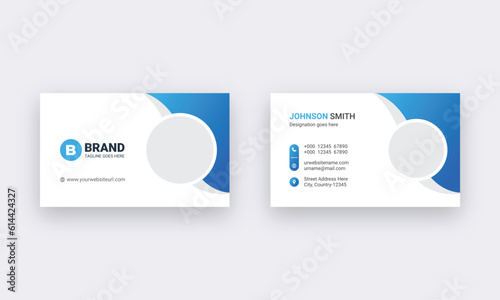 Professional business card design template. Modern visiting card design layout (ID: 614424327)