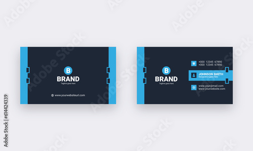 Professional business card design template. (ID: 614424339)