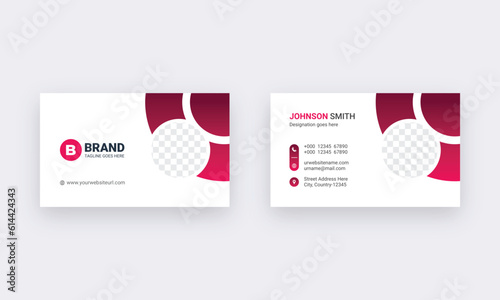 Professional business card design template. (ID: 614424343)