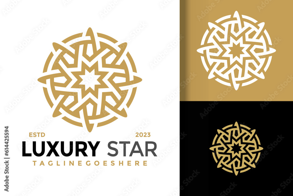 Luxury star geometric logo vector icon illustration Luxury star geometric logo vector icon illustration