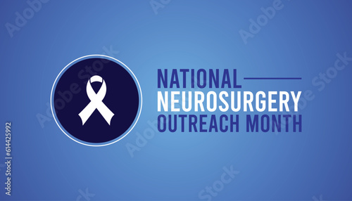 Vector illustration on the theme of Neurosurgery Outreach month observed each year during August. Health awareness vector.