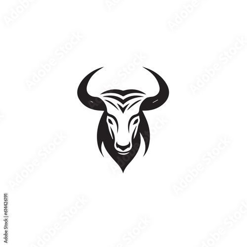 Cow vector illustration  logo style 