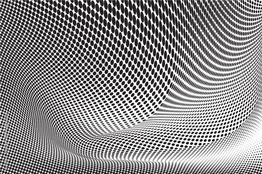 abstract halftone background. Black and white wavy pattern. Vector illustration abstract halftone background. Black and white wavy pattern. Vector illustration