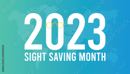 Sight Saving month is observed every year in August.banner, Holiday, poster, card and background design. Health awareness vector