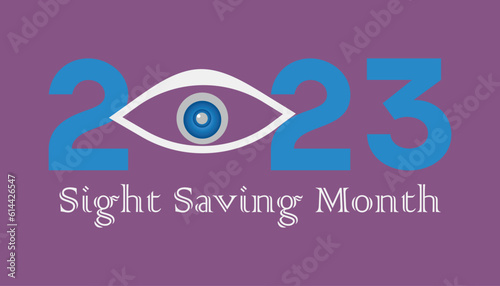 Sight Saving month is observed every year in August.banner, Holiday, poster, card and background design. Health awareness vector