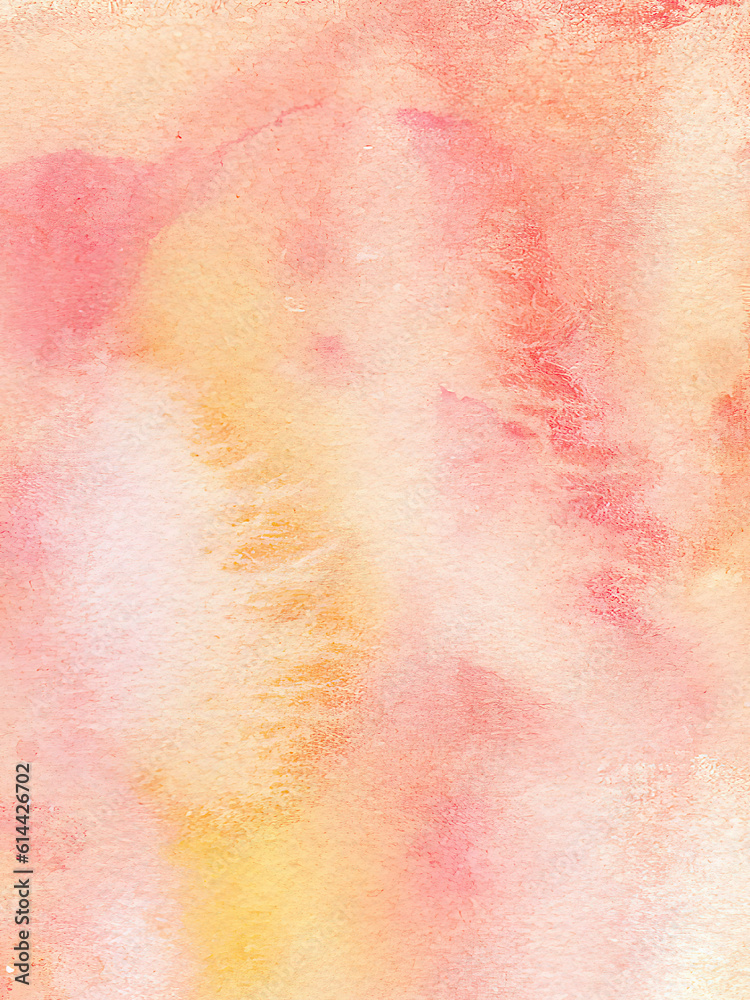 Watercolor background. Red-yellow
