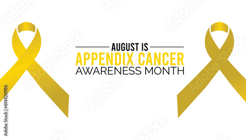 Appendix cancer awareness month.Health awareness vector.