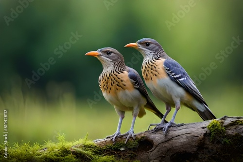 couple of cuckoos in the forest.