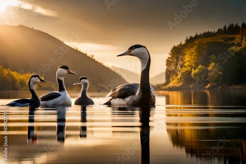 great crested grebe