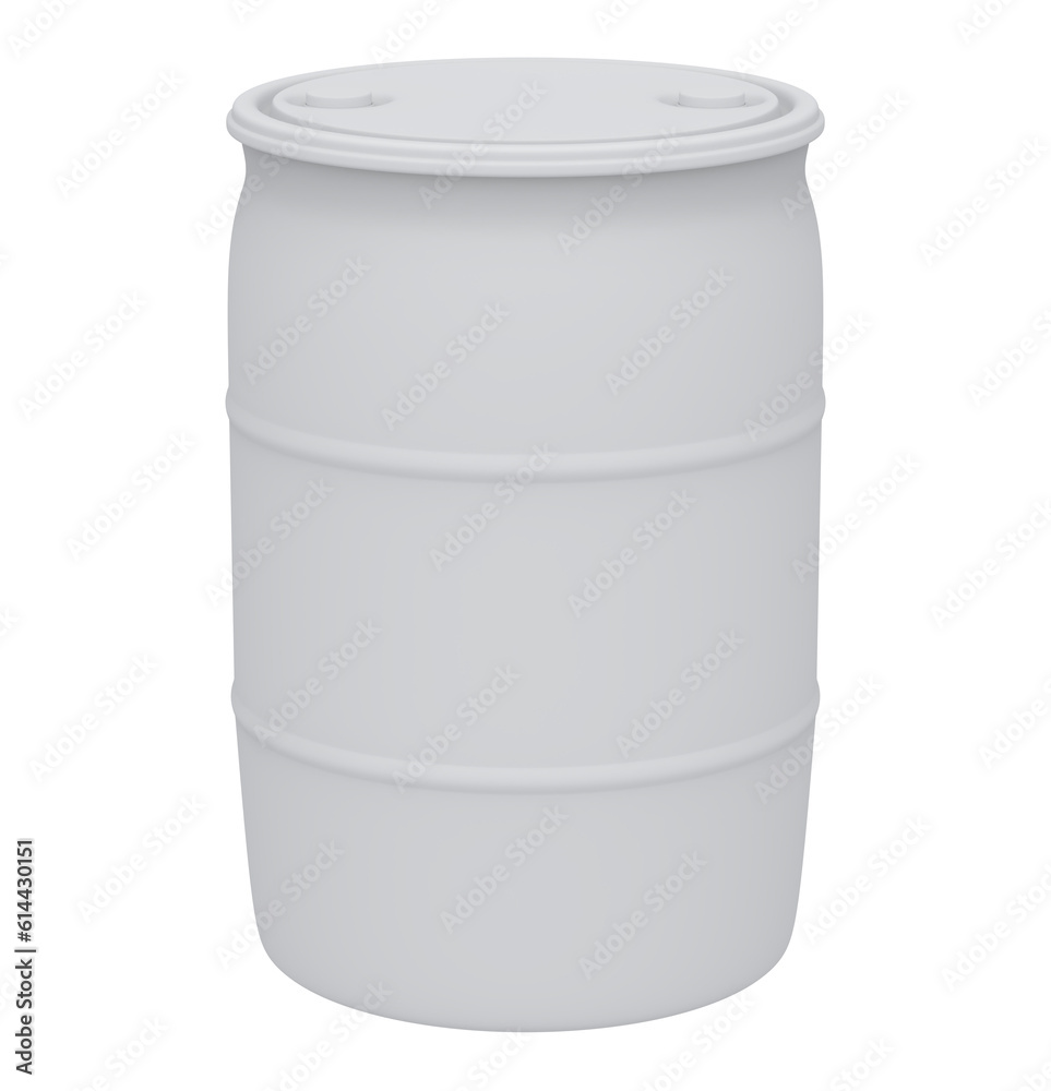 55 Gallon Drum Pail Empty Template 3D Rendering 55 Gallon Drum Pail Empty Template 3D Rendering