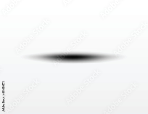 Shadow effect. Realistic blurred edges shadow of isolated template. Oval drop shadow for any vector objects