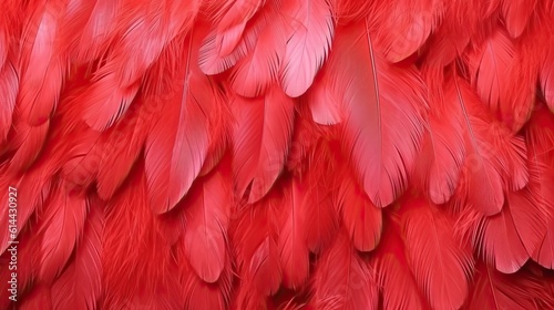Feather  Beautiful red vintage color  Ai generated 