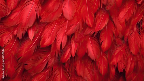 Feather, Beautiful red vintage color (Ai generated)