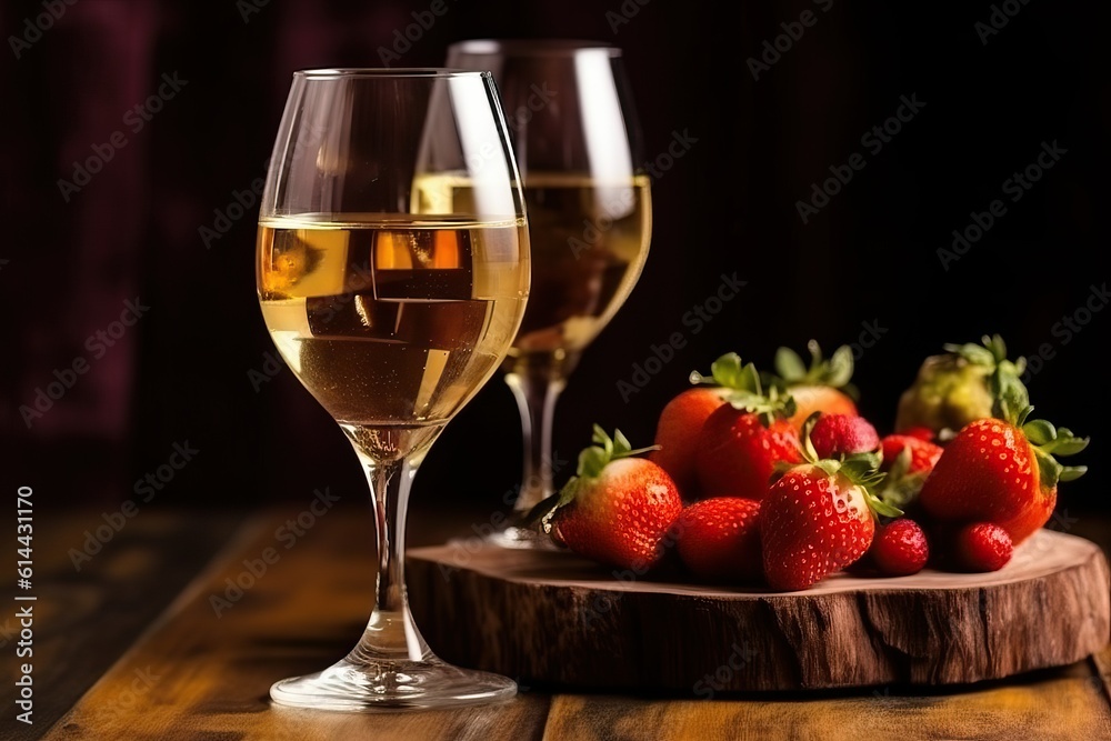 Champagne with strawberry and chocolate (Ai generated) Champagne with strawberry and chocolate (Ai generated)