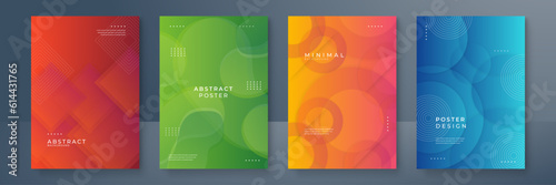 Abstract colorful colourful gradient color curve banner background geometric shape wave