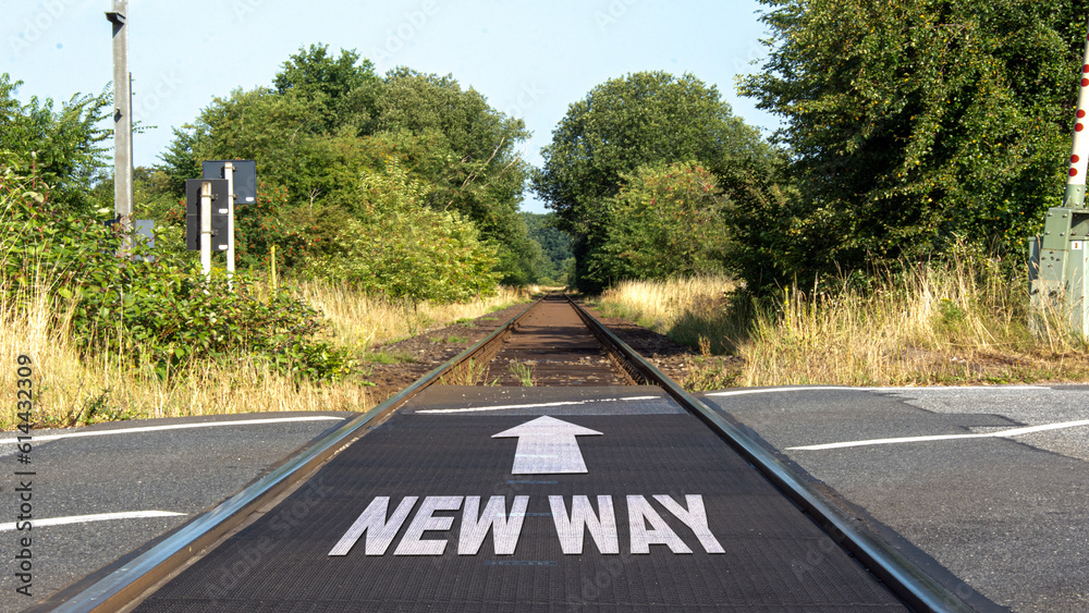 Obraz premium Street Sign New Way