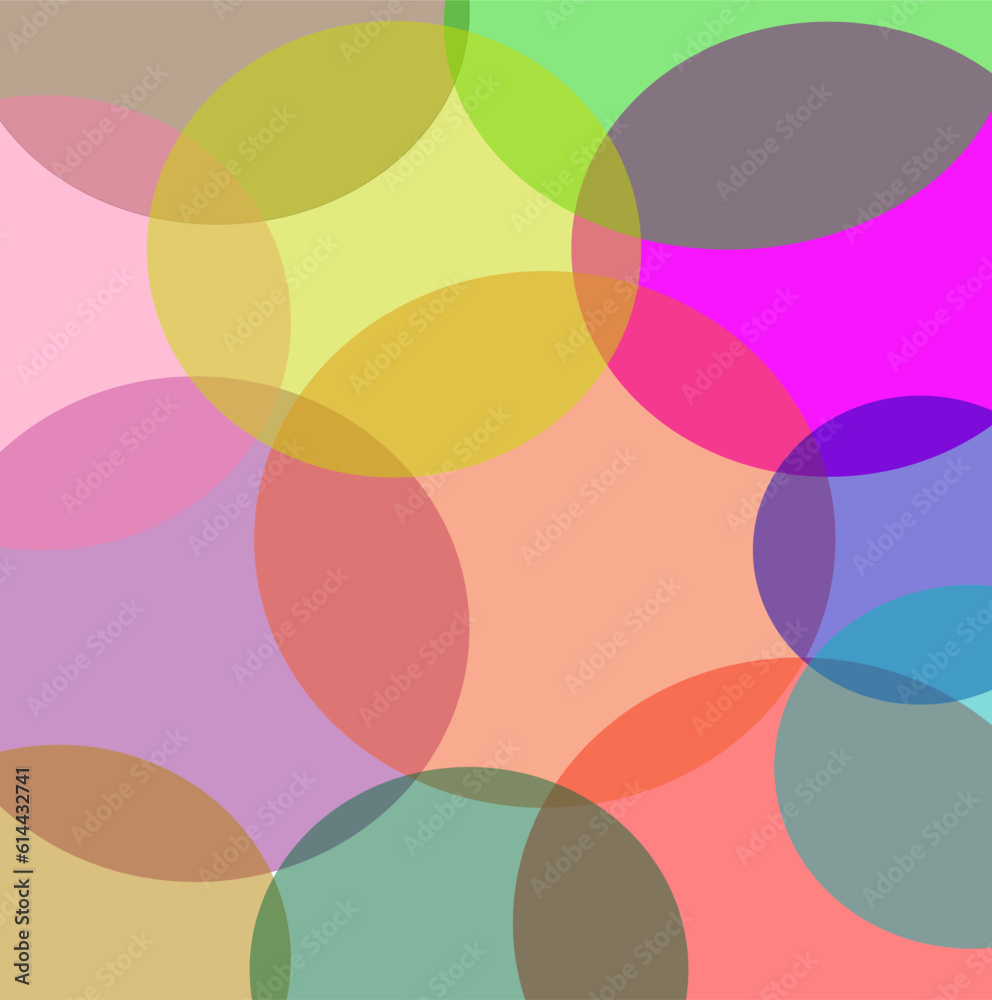Bright abstract geometric background in the form of colorful balls