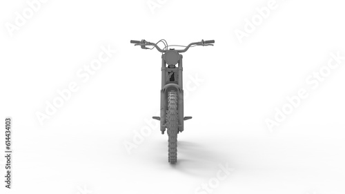 3D rendering of an electric motorcycle isolated on empty space background.