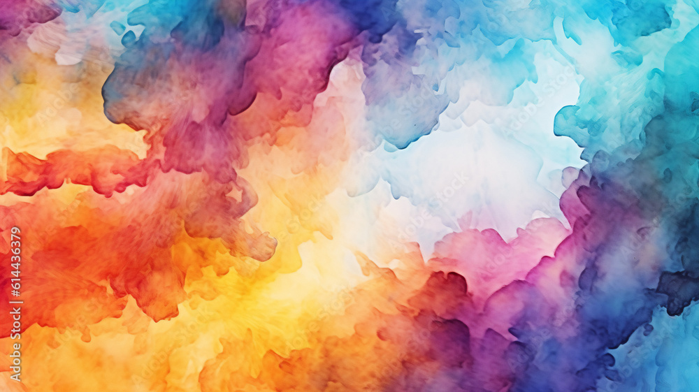 Abstract watercolor background. Art painting. Colorful texture. By Generative AI.