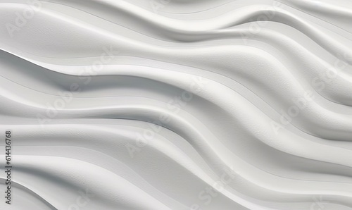  an abstract white background with wavy lines and curves in the center of the image, 3d rendering, 3d rendering, textured background, textured background. generative ai