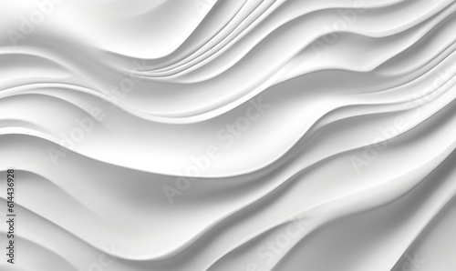  an abstract white background with wavy lines and curves in the form of a wave or a wave of liquid or liquid liquid or liquid liquid. generative ai