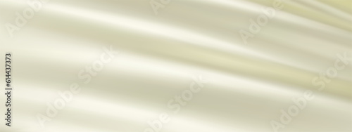 Abstract cream silk vector background. Luxury cloth or liquid wave. Abstract or beige fabric texture background. Beige Cloth soft wave. Creases of satin, silk, and Smooth elegant cotton.