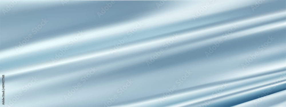 Fototapeta premium Abstract blue silk vector background. Luxury blue cloth or liquid wave. Abstract or blue fabric texture background. blue Cloth soft wave. Creases of satin, silk, and Smooth elegant cotton.