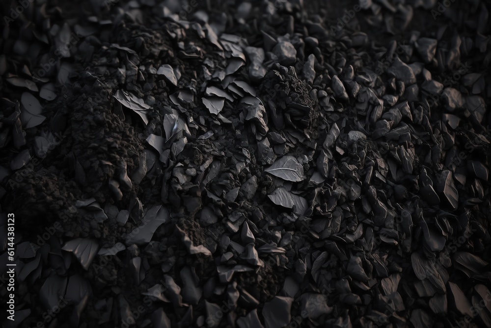 Soil texture background. Black soil textured. Generative AI Soil texture background. Black soil textured. Generative AI