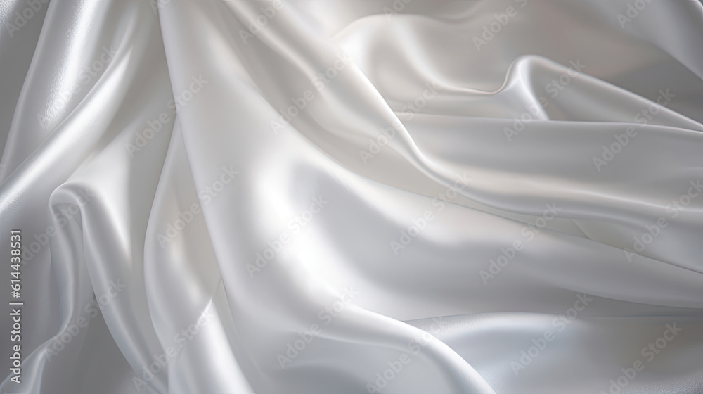Fototapeta premium A white background texture of light white silk.