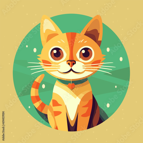 Cat   illustration Abstract background