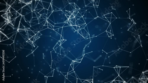 Abstract technology big data blue background concept. The motion of digital data flow. Transfer and storage of data sets, block chain, server, and hi-speed internet.Transferring of big data. 