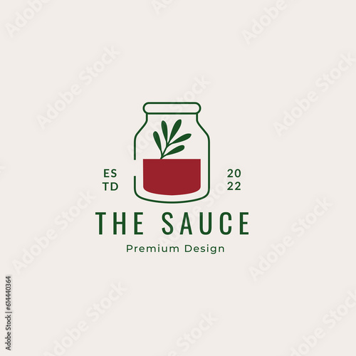 fresh sauce spicy delicious ingredient organic chili papper logo design vector graphic illustration