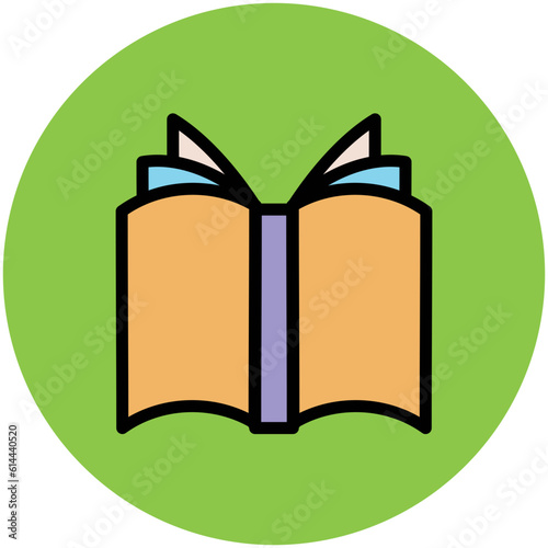 Easy to use flat icon of book 