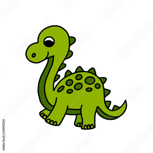Cute Brontosaurus Illustration