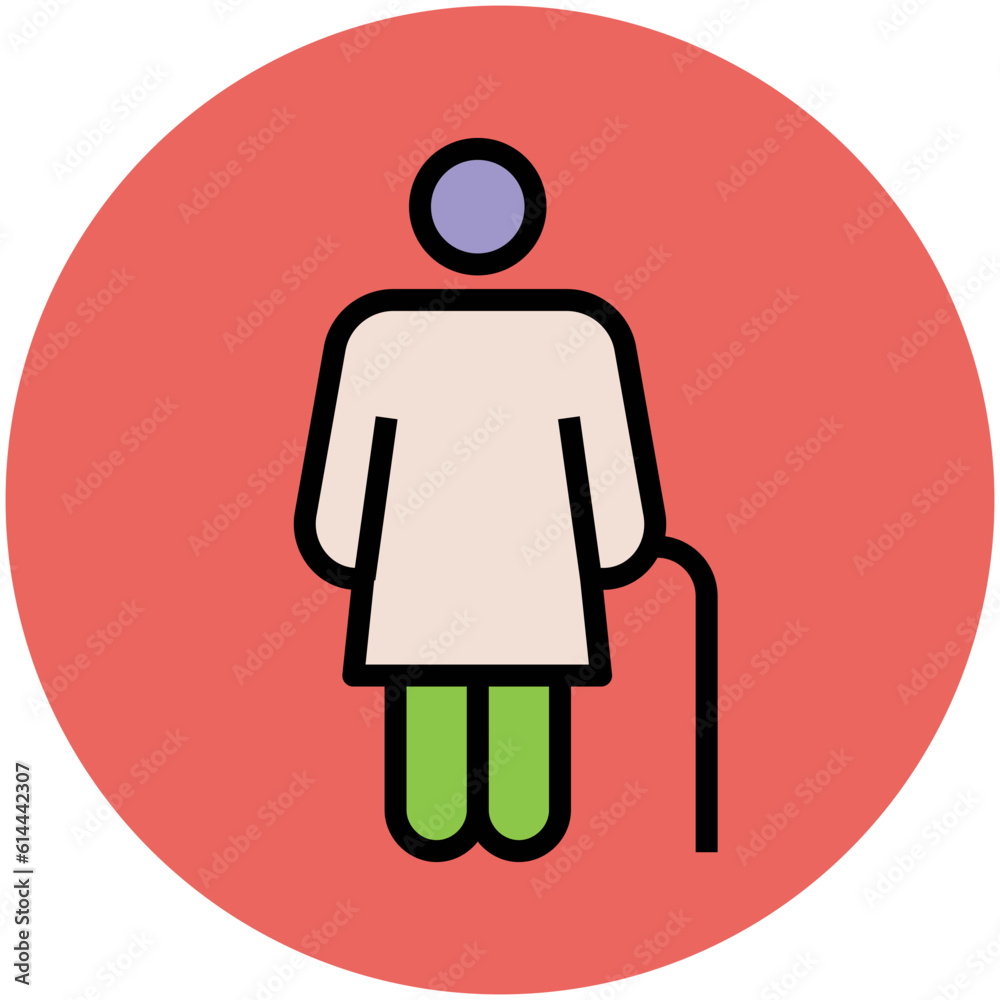 A trendy flat icon of family A trendy flat icon of family