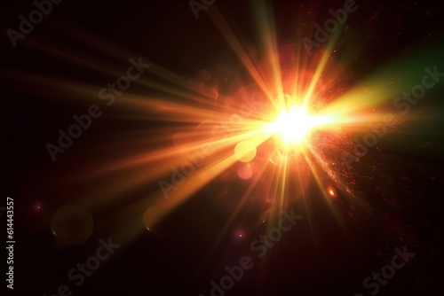 Light flare Glowing light explodes Light effect ray shining sun