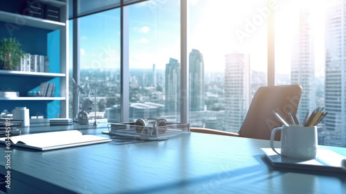 Modern office background amazing view in day time