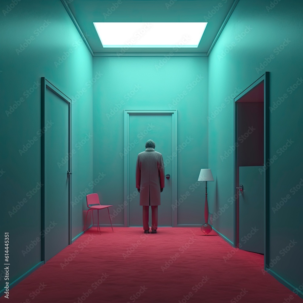 businessman in a corridor