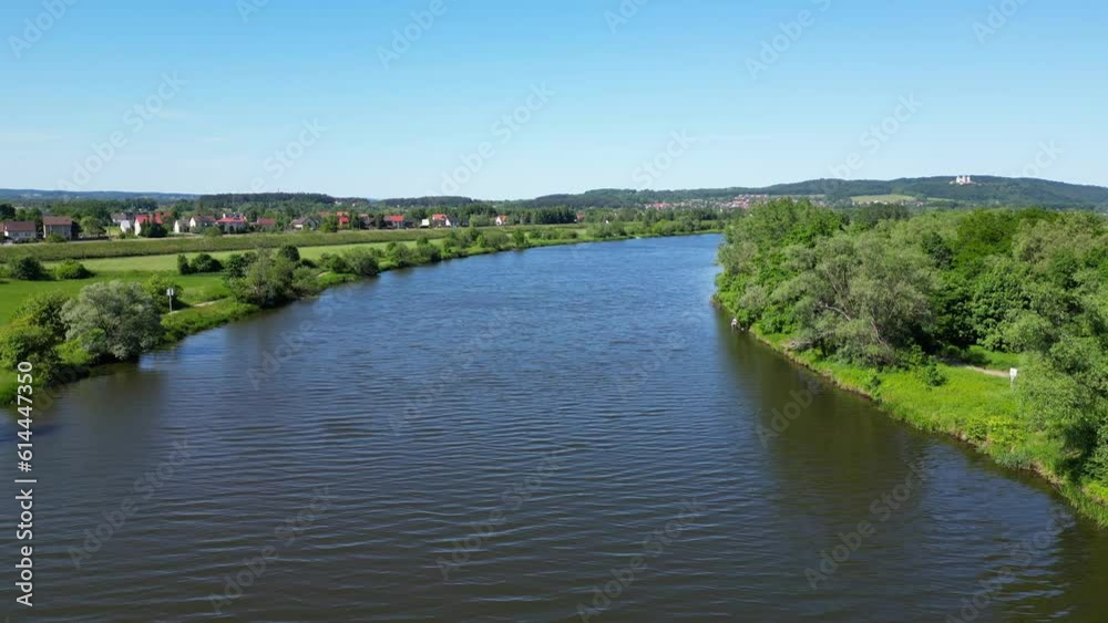 Wide river with the forest aside Wide river with the forest aside