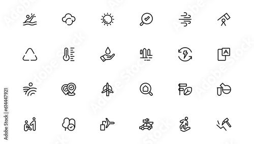 Ecology icons set. Nature icon. Eco green icons.Outline icon .
