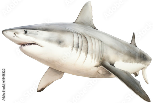 Watercolor shark transparent background