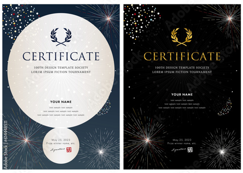 賞状１５２　certificate　award　表彰状　celebration