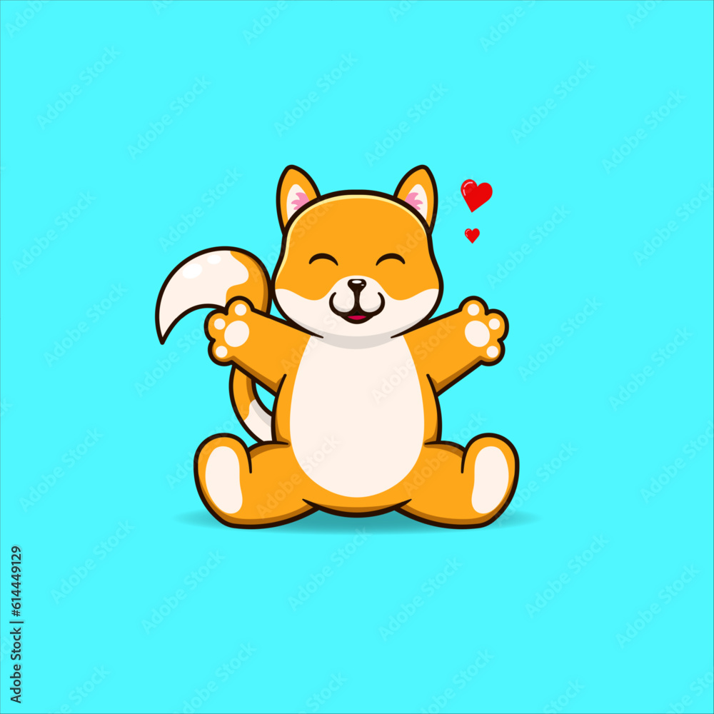 Cute happy face. Dog Mascot illustration. Cute happy face. Dog Mascot illustration.