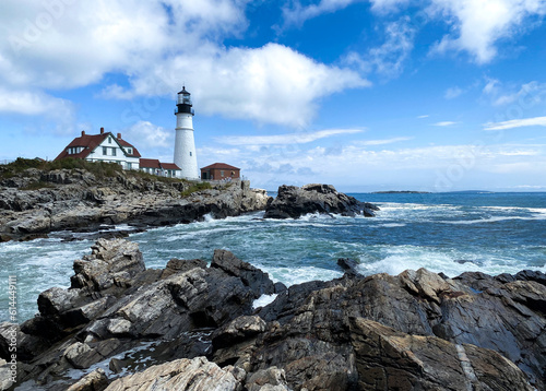 Lighthouse on the coast in Maine
