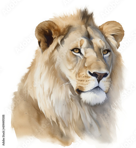 Lion watercolor illustration transparent png