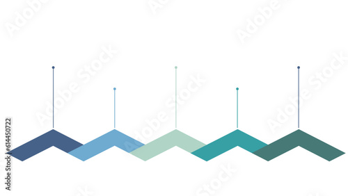 Blank company milestone timeline infographic template as vector with 5 options can be used for progress, diagram, annual report, web design. Business concept.